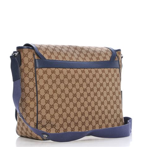 gucci diaper bag blue trim|authentic gucci diaper bag tote.